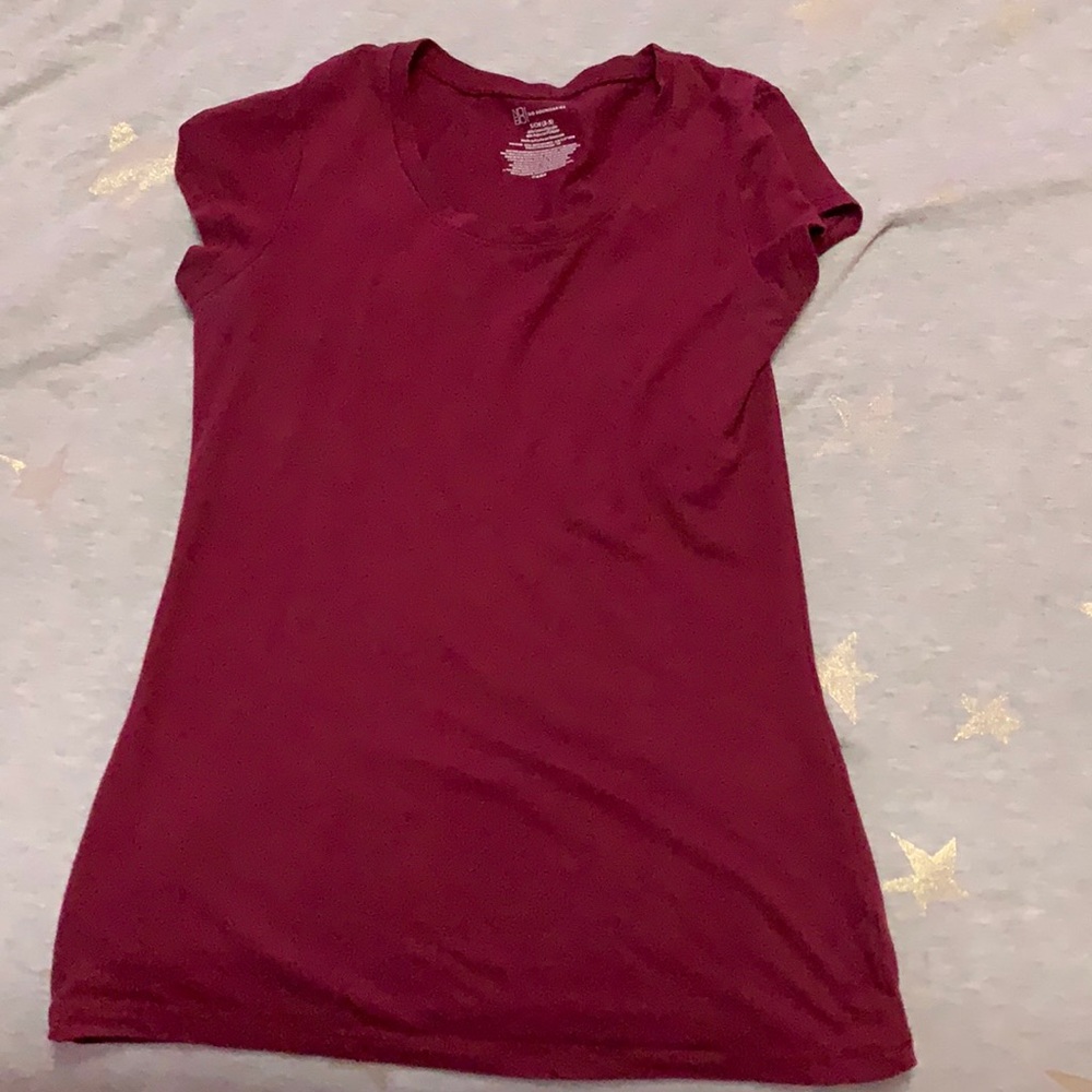 Burgundy tight fitted top